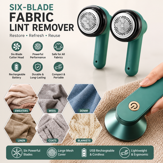 Rechargeable Fabric Shaver & Lint Remover – Portable Clothes Fuzz Trimmer